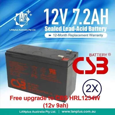 2x CSB 12v 7.2ah GP1272 UPS Gate Battery > 12v 7ah AGM Deep Cycle Battery • $79.99